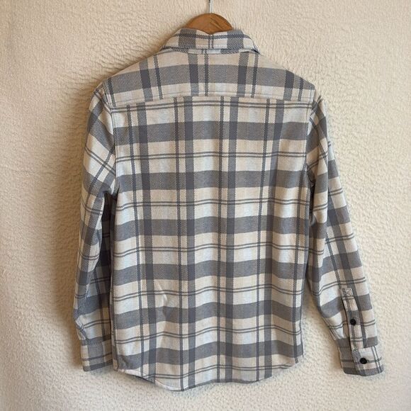 J Crew Seaboard soft-knit shirt in plaid Mens XS Cream Grey - Picture 2 of 7